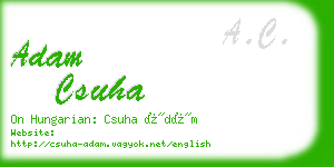 adam csuha business card